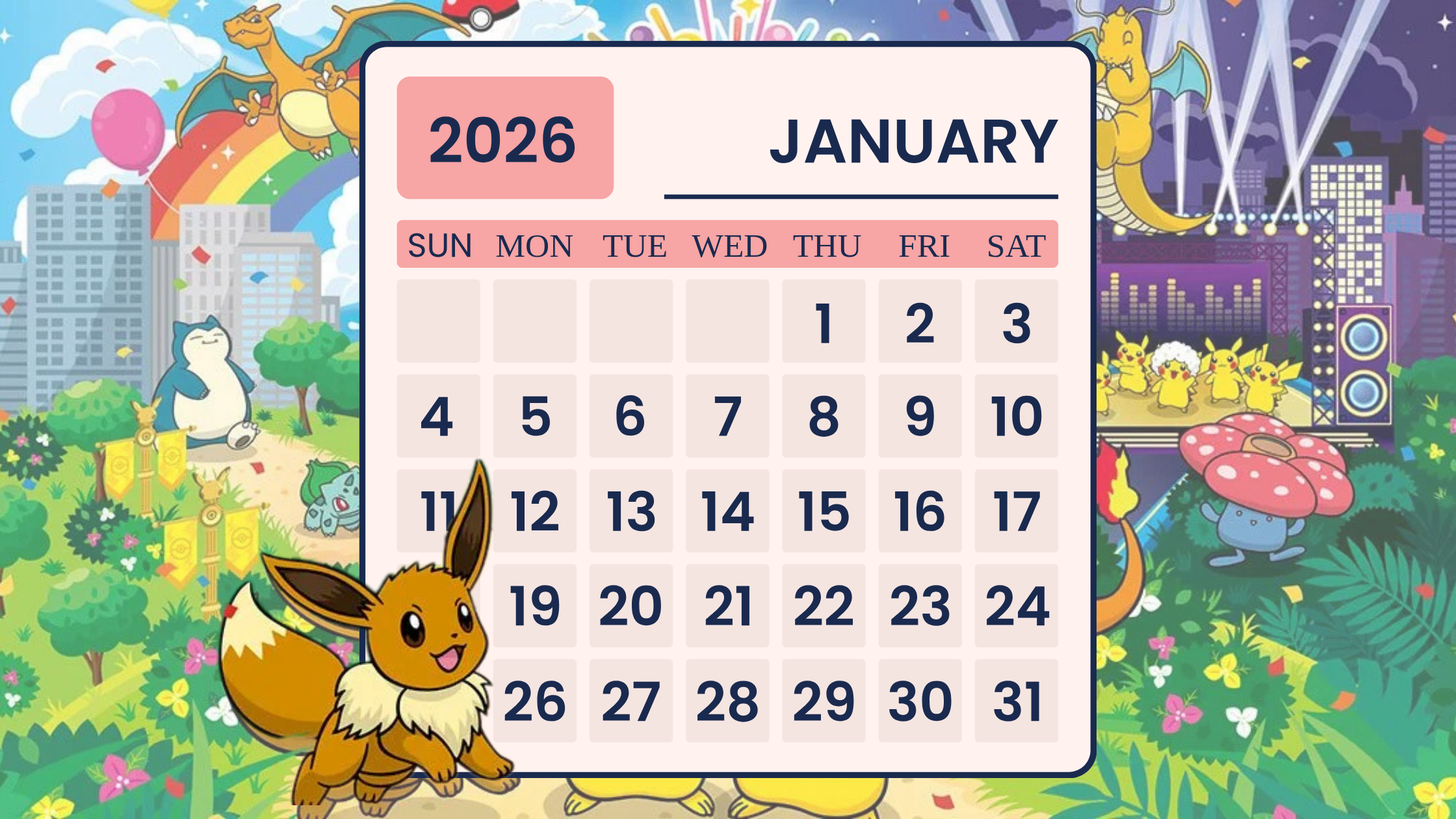 Calendrier 2026 des sorties japonaises Pokémon