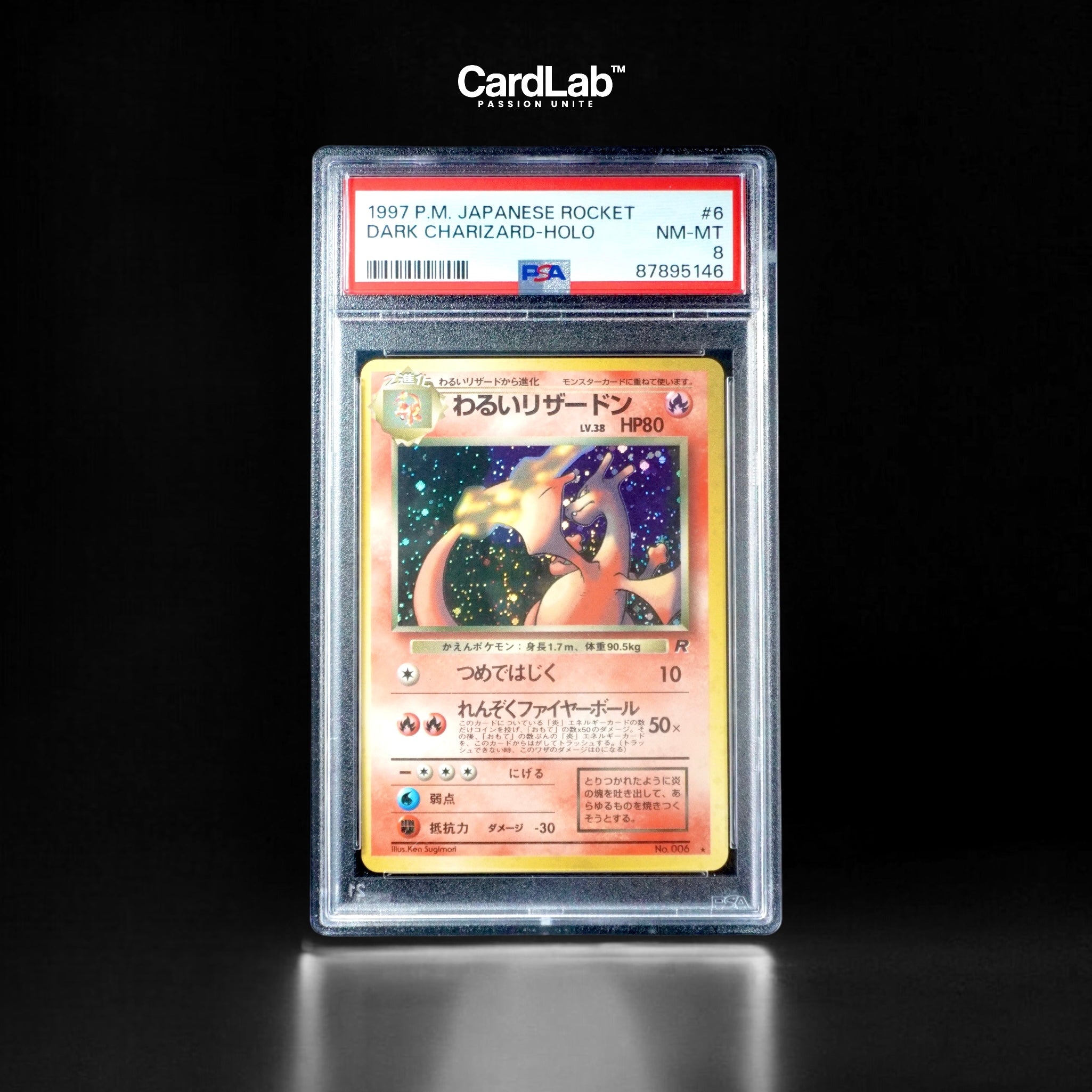 Dracaufeu / Charizard Holo Rocket PSA 8